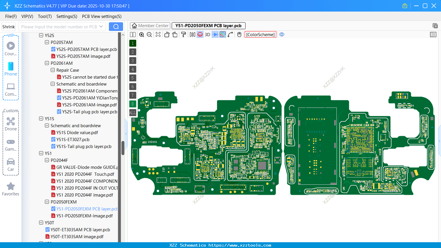 VIVO Y51-PD2050FEXM PCB Layer